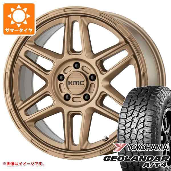 ミツビシ エクリプスクロス GK系用 サマータイヤ ヨコハマ ジオランダー A/T4 G018 LT225/65R17 107/103S ブラックレター KMC KM716 ノマド 8.0-17 タイヤホイール4本セットの通販は