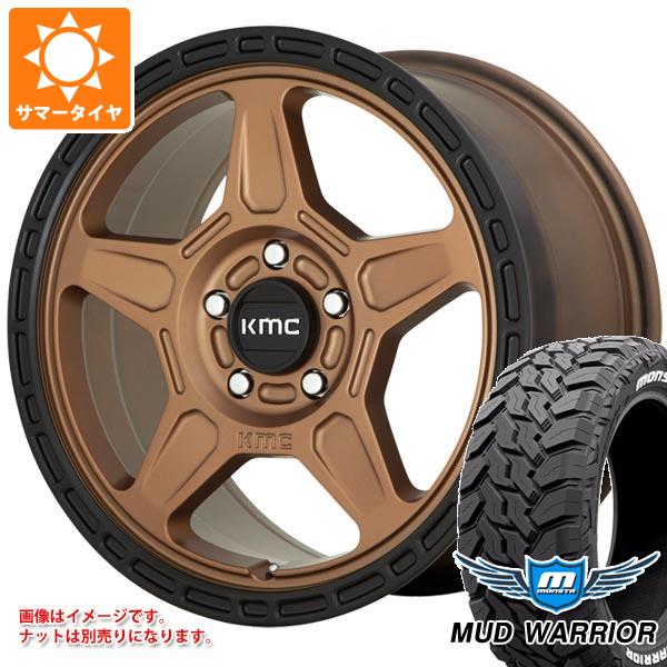 5本セット ジープ ラングラー JK/JL系用 サマータイヤ モンスタ マッドウォーリアー LT265/70R17 121/118Q ホワイトレター KMC KM721 アルパイン タイヤホイール5本セット