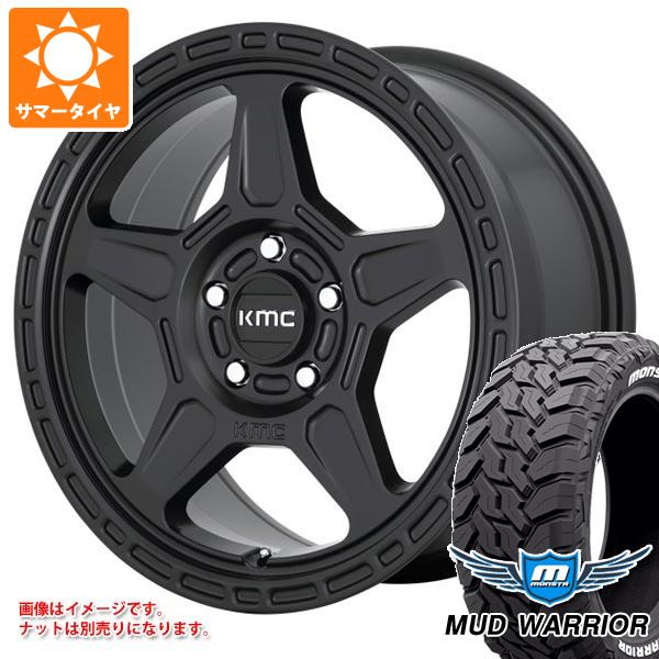 ジープ ラングラー JK/JL系用 サマータイヤ モンスタ マッドウォーリアー LT265/70R17 121/118Q ホワイトレター KMC KM721 アルパイン タイヤホイール4本セット