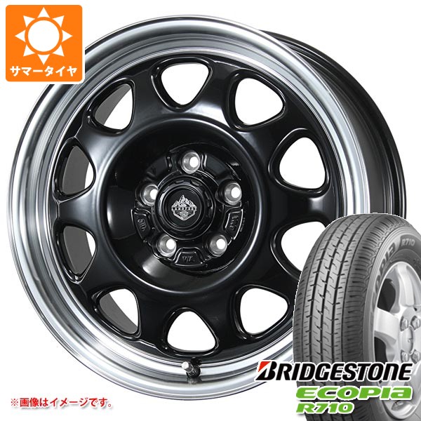 トヨタ タウンエース バン 400系前期用 サマータイヤ ブリヂストン エコピア R710 175/80R14 99/98N (175R14 8PR相当) ランドフット SWZ 5.0-14 タイヤホイール4本セット