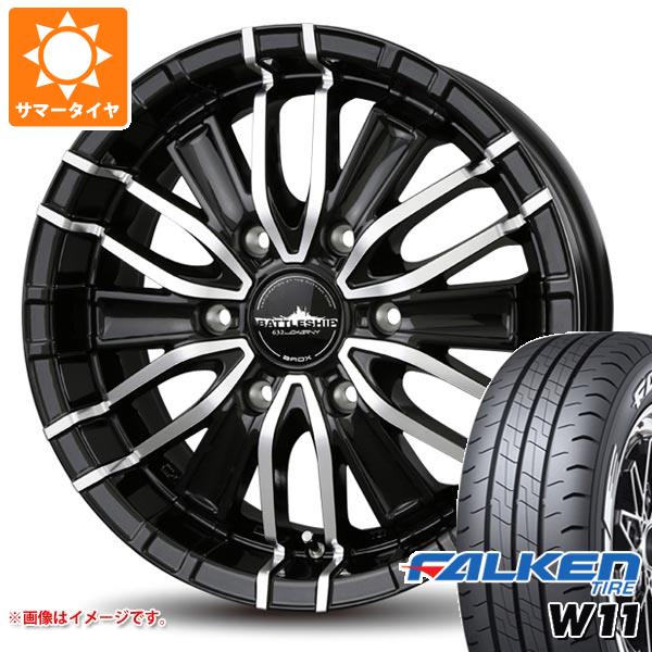 ハイエース 200系用 2024年製 サマータイヤ ファルケン W11 215/60R17C 109/107N ホワイトレター バドックス ロクサーニ バトルシップ3 6.5-17 タイヤホイール4本セットの通販は