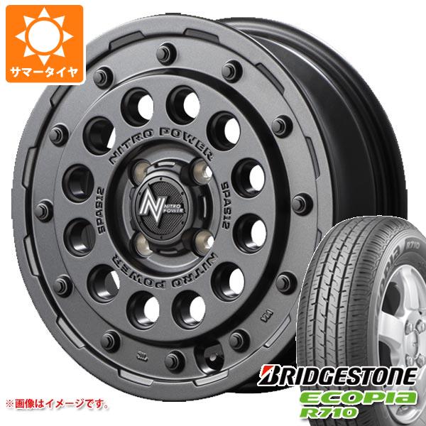 スズキ ハスラー用 サマータイヤ ブリヂストン エコピア R710 165/80R14 91/90N (165R14 6PR相当) ナイトロパワー H12 ショットガン 4.5-14 タイヤホイール4本セット