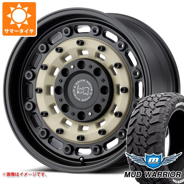5本セット ジープ ラングラー JK/JL系用 サマータイヤ モンスタ マッドウォーリアー LT265/70R17 121/118Q ホワイトレター ブラックライノ アーセナル タイヤホイール5本セット