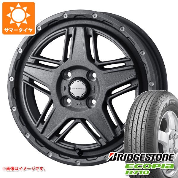 キャリイ DA16T用 サマータイヤ ブリヂストン エコピア R710 145/80R12 86/84N (145R12 8PR相当) マッドヴァンス07 4.0-12 タイヤホイール4本セット