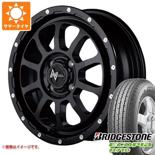 スズキ エブリイワゴン DA17W用 サマータイヤ ブリヂストン エコピア R710 165/80R14 91/90N (165R14 6PR相当) ナイトロパワー M10 パーシング 4.5-14 タイヤホイール4本セット