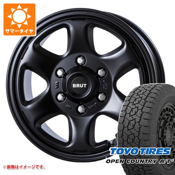 ニッサン NV350キャラバン E26用 サマータイヤ トーヨー オープンカントリー A/T3 215/70R16 100T ブラックレター ブルート BR-44 6.5-16 タイヤホイール4本セット 104,775円