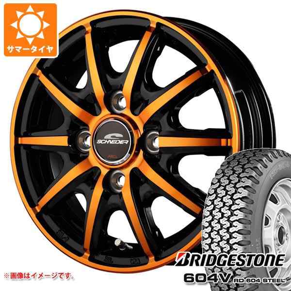 NEW新作 ハスラー用 サマータイヤ ブリヂストン 604V RD-604 スチール 165R14 6PR (165/80R14 91/90N相当)  マッドクロスグレイス 4.5-14 タイヤ1番 通販 PayPayモール