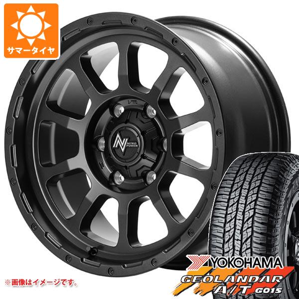 FJクルーザー 10系用 サマータイヤ ヨコハマ ジオランダー A/T G015 P265/70R17 113T アウトラインホワイトレター ナイトロパワー M10 パーシング バレルブラックエディション 8.0-17 タイヤホイール4本セットの通販は