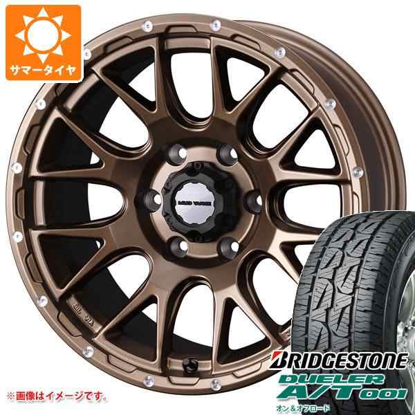 レトロマッチラベル 北欧デザイン 鳥 DUELER FJクルーザー 10系用 サマータイヤ ブリヂストン デューラー A/T 001  265/70R17 115S ブラックレター ブラックライノ ワナカ 8.5-17