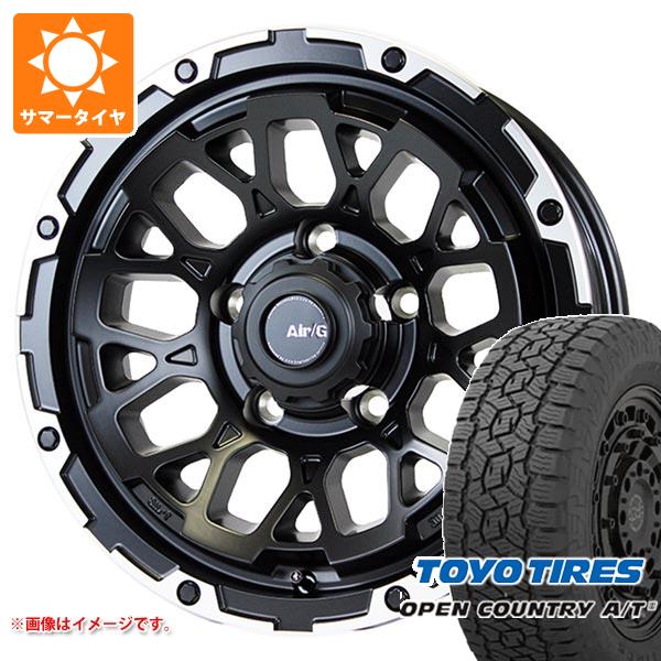 ジムニーシエラ JB74W用 サマータイヤ トーヨー オープンカントリー A/T3 215/70R16 100T ブラックレター エアージー ロックス 6.0-16 タイヤホイール4本セット