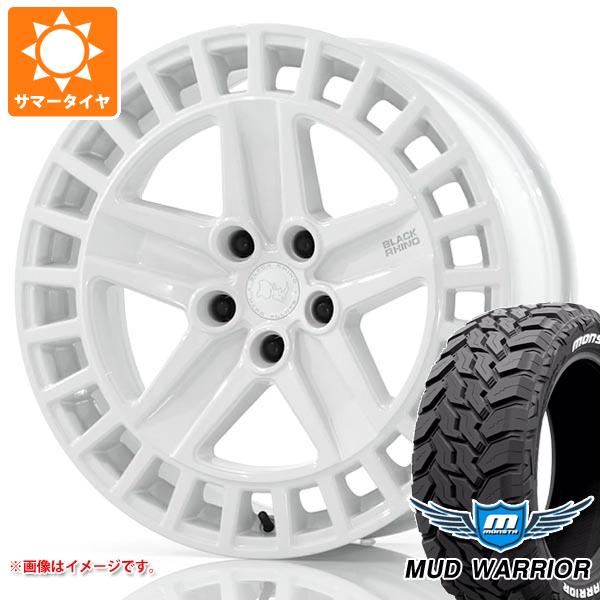 5本セット ランドローバー ディフェンダー L663用 サマータイヤ モンスタ マッドウォーリアー LT275/55R20 120/117Q ホワイトレター ブラックライノ オールストン タイヤホイール5本セット