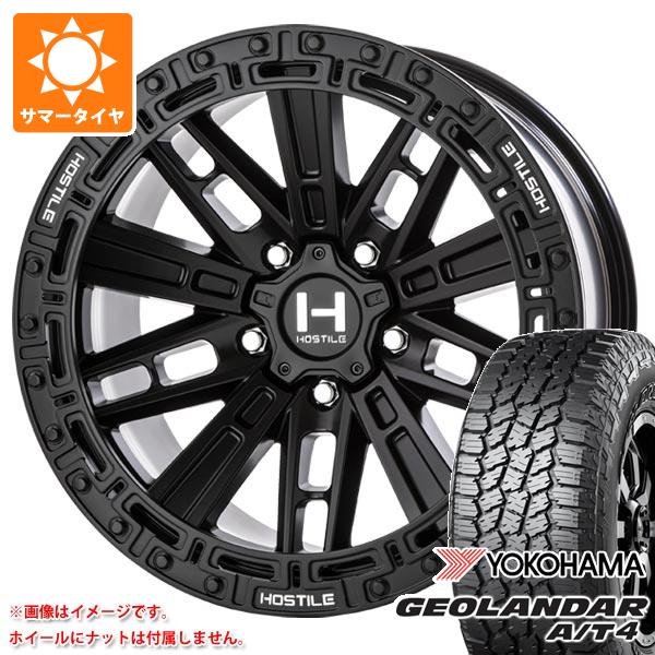 5本セット ジープ ラングラー JK/JL系用 サマータイヤ ヨコハマ ジオランダー A/T4 G018 LT295/70R17 121/118S ブラックレター ホスタイル H129 モハベ タイヤホイール5本セット