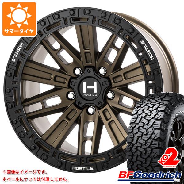 ジープ ラングラー JK/JL系用 サマータイヤ BFグッドリッチ オールテレーンT/A KO2 35x12.50R17LT 121R ホワイトレター HOSTILE H129 モハベ タイヤホイール4本セット