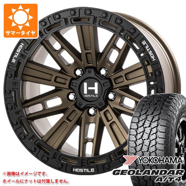 5本セット ジープ ラングラー JK/JL系用 サマータイヤ ヨコハマ ジオランダー A/T4 G018 LT295/70R17 121/118S ブラックレター ホスタイル H129 モハベ タイヤホイール5本セット