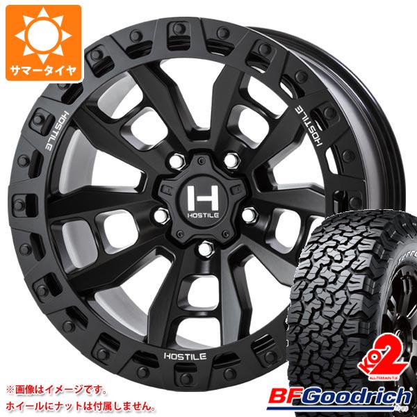 ジープ ラングラー JK/JL系用 サマータイヤ BFグッドリッチ オールテレーンT/A KO2 35x12.50R17LT 121R ホワイトレター HOSTILE H130 クランドン タイヤホイール4本セット