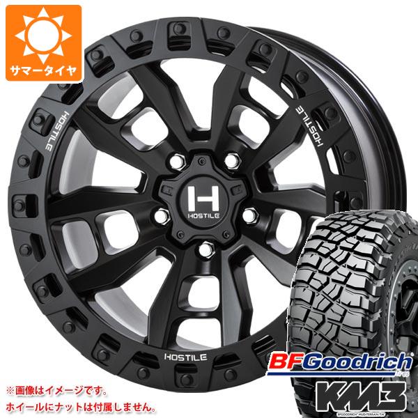 ジープ ラングラー JK/JL系用 サマータイヤ BFグッドリッチ マッドテレーンT/A KM3 35x12.50R17LT 121Q HOSTILE H130 クランドン タイヤホイール4本セット