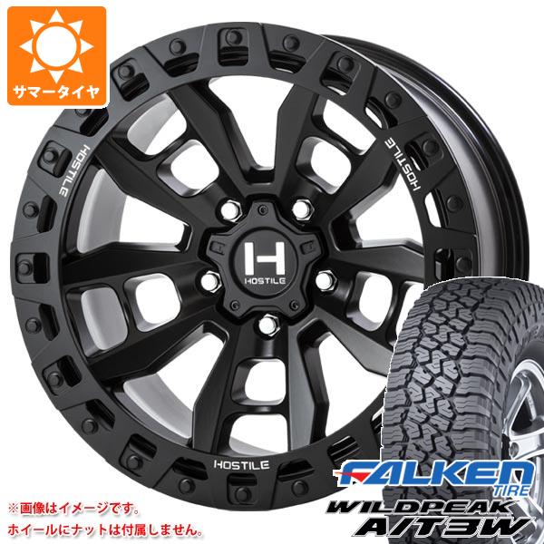 ジープ ラングラー JK/JL系用 サマータイヤ ファルケン ワイルドピーク A/T3W LT265/70R17 121/118R HOSTILE H130 クランドン タイヤホイール4本セット