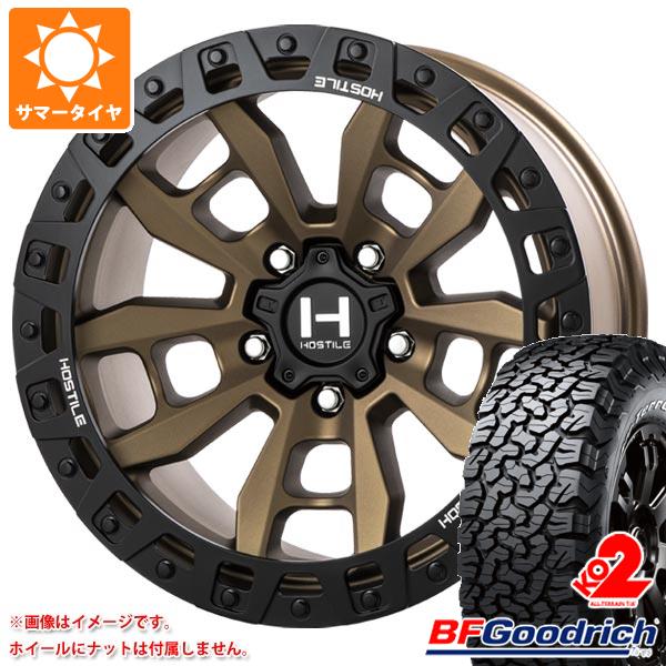 ジープ ラングラー JK/JL系用 サマータイヤ BFグッドリッチ オールテレーンT/A KO2 33x12.50R17LT 120S ブラックレター HOSTILE H130 クランドン タイヤホイール4本セット