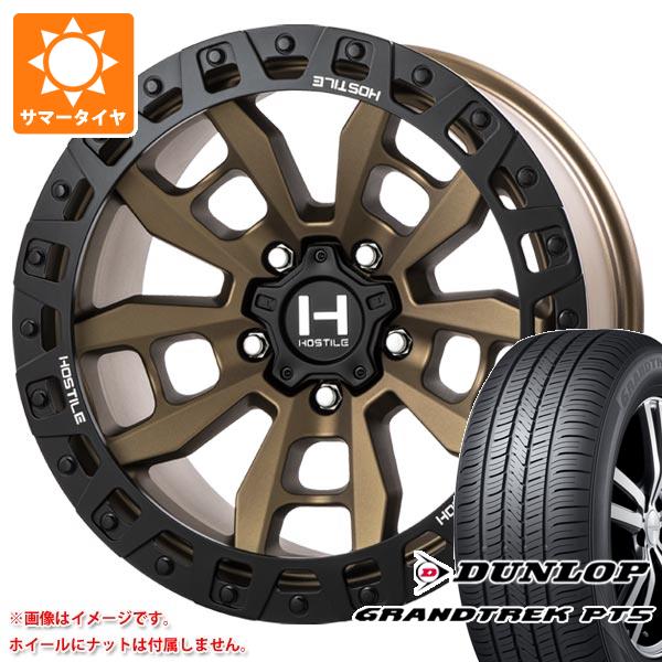 ジープ ラングラー JK/JL系用 サマータイヤ ダンロップ グラントレック PT5 265/70R17 115S HOSTILE H130 クランドン タイヤホイール4本セット 205,050円
