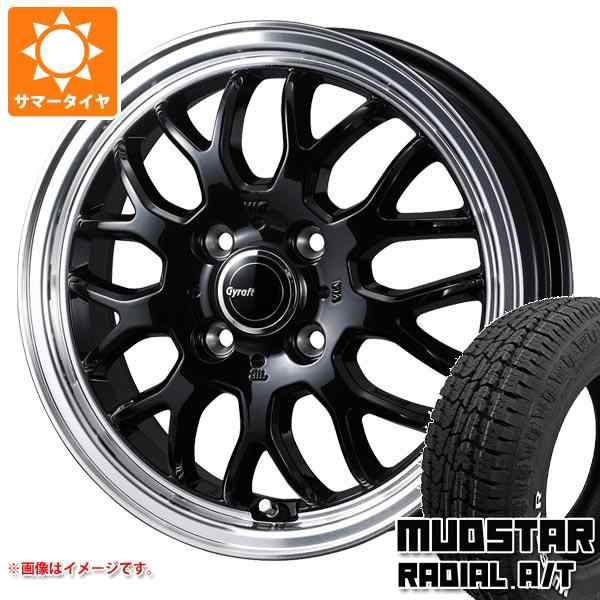 サマータイヤ 145/80R12 80/78N LT マッドスター ラジアル A/T ホワイトレター グラフト 9M 4.0-12 タイヤホイール4本セットの通販は