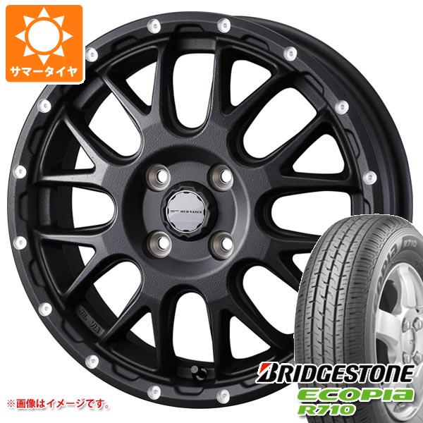 ハスラー用 サマータイヤ ブリヂストン エコピア R710 165/80R14 97/95N (165R14 8PR相当) マッドヴァンス08 4.5-14 タイヤホイール4本セット