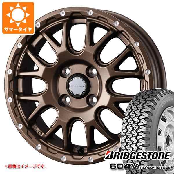 サマータイヤ 165R14 8PR ブリヂストン 604V RD-604 スチール (165/80R14 97/95N相当) マッドヴァンス08 4.5-14 タイヤホイール4本セットの通販は