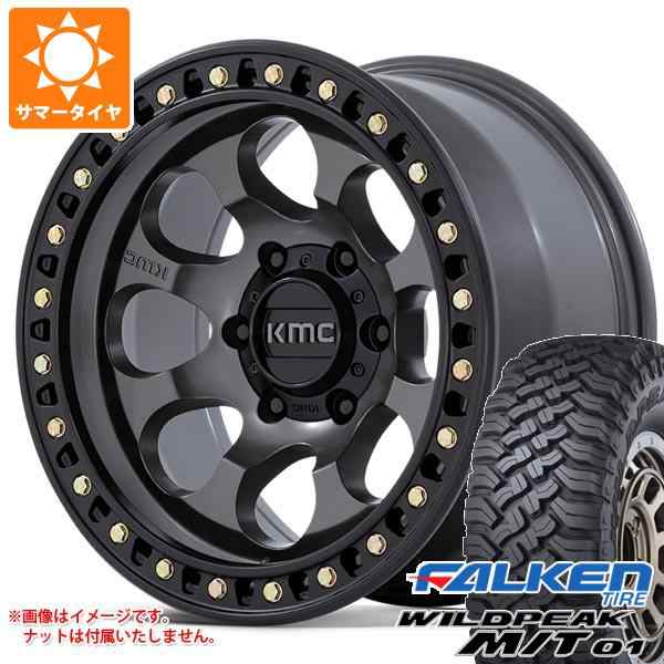 5本セット ジープ ラングラー JK/JL系用 サマータイヤ ファルケン ワイルドピーク M/T01 LT285/70R17 121/118Q KMC KM550 ライオト SBL の通販は 425,875円