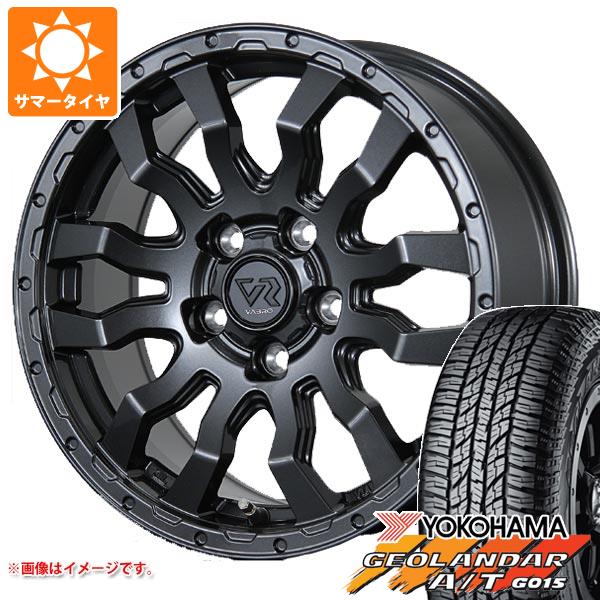 デリカD5用 サマータイヤ ヨコハマ ジオランダー A/T G015 LT225/75R16 115/112R アウトラインホワイトレター ヴァブロ RR-01 7.0-16 タイヤホイール4本セット