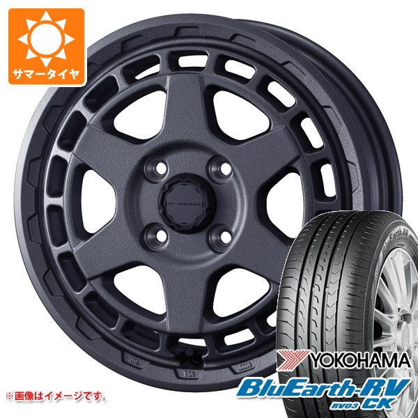 ミツビシ デリカミニ B30系用 サマータイヤ ヨコハマ ブルーアースRV RV03CK 165/60R15 77H マッドヴァンスX タイプS 4.5-15 タイヤホイール4本セット