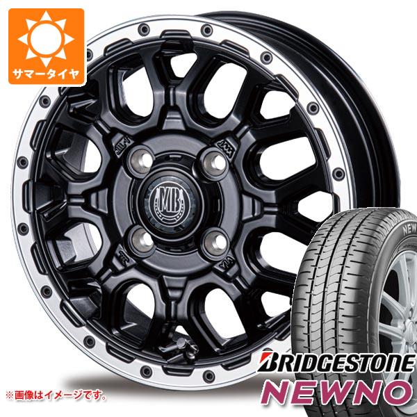エブリイバン DA17V用 炎節タイア ブリヂストン ニューノ 165/60R14 75H インターミラノ マッドバーン XR-800M 4.5-14 タイア銀輪4本仕かける
