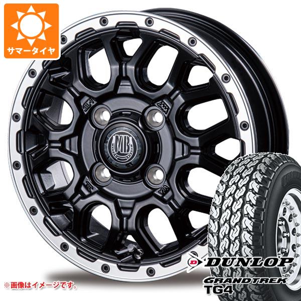 キャリイ DA16T用 サマータイヤ ダンロップ グラントレック TG4 165R14 6PR (165/80R14 91/90N相当) インターミラノ マッドバーン XR-800M 4.5-14 タイヤホイール4本セット
