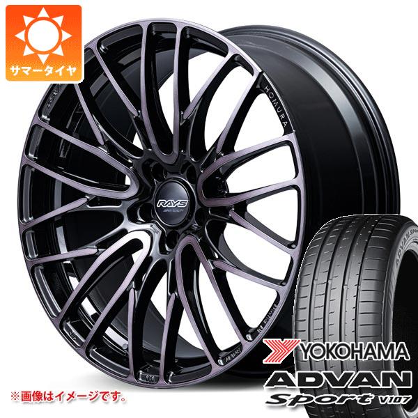 トヨタ 40系アルファード用 サマータイヤ ヨコハマ アドバンスポーツV107 255/40ZR21 (102Y) XL レイズ ホムラ 2x10BD ブラッククリアエディション 9.0-21 タイヤホイール4本セット