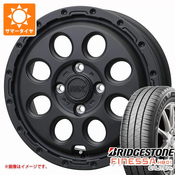 スズキ エブリイバン DA17V用 サマータイヤ ブリヂストン フィネッサ HB01 165/60R15 77H マッドクロス リーコン 4.5-15 タイヤホイール4本セット 114,600円