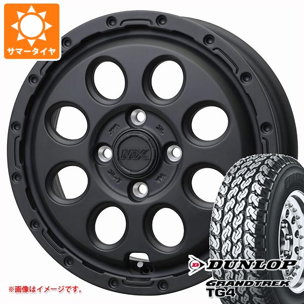 スズキ エブリイバン DA17V用 サマータイヤ ダンロップ グラントレック TG4 155R12 6PR マッドクロス リーコン 3.5-12 タイヤホイール4本セット