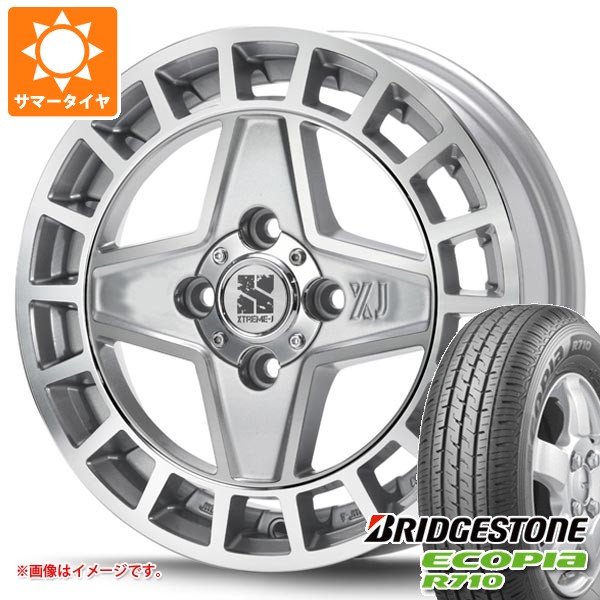 ダイハツ ハイゼットカーゴ S320系用 2026年製 炎節タイア ブリヂストン エコピア R710 145/80R12 80/78N MLJ エクストリームJ クアッド 4.0-12 タイア銀輪4本仕かける