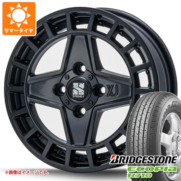 スズキ ハスラー用 サマータイヤ ブリヂストン エコピア R710 165/80R14 91/90N MLJ エクストリームJ クアッド 4.5-14 タイヤホイール4本セット