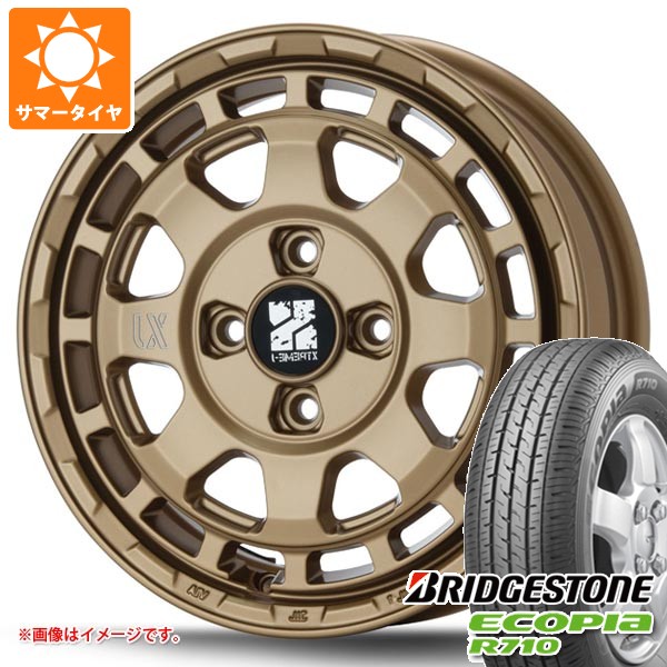 スズキ キャリイ DA16T用 サマータイヤ ブリヂストン エコピア R710 165/80R14 97/95N MLJ エクストリームJ サバンザ 4.5-14 タイヤホイール4本セット