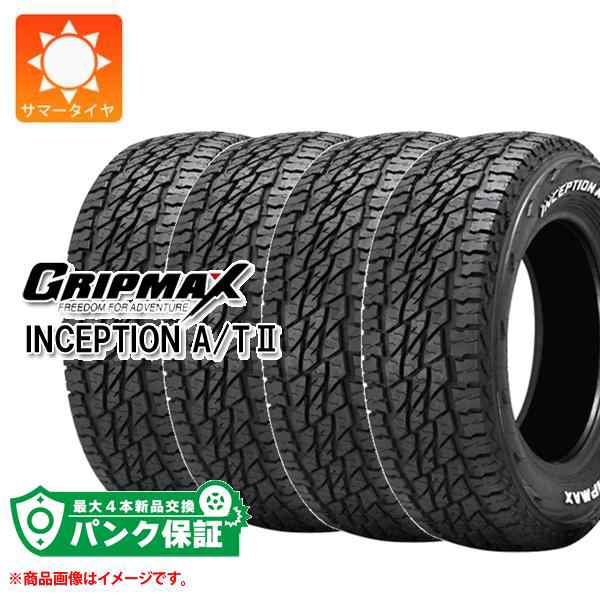 パンク保証付き【プランC】4本 サマータイヤ 185R14 102/100Q グリップマックス インセプション A/T2 ホワイトレター GRIP MAX INCEPTION