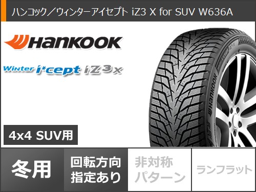 プジョー 5008 P87系用 スタッドレス ハンコック ウィンターアイセプト iZ3 X for SUV W636A 225/55R18 102H XL ユーロアクシス クロスエッジ タイヤホイール4本セット