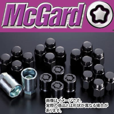 【正規品】 マックガード(McGard) MCG-84554BK インストレーションキット 袋ナット(黒) 20個 M12x1.25 21HEX テーパー 盗難防止ロックナ