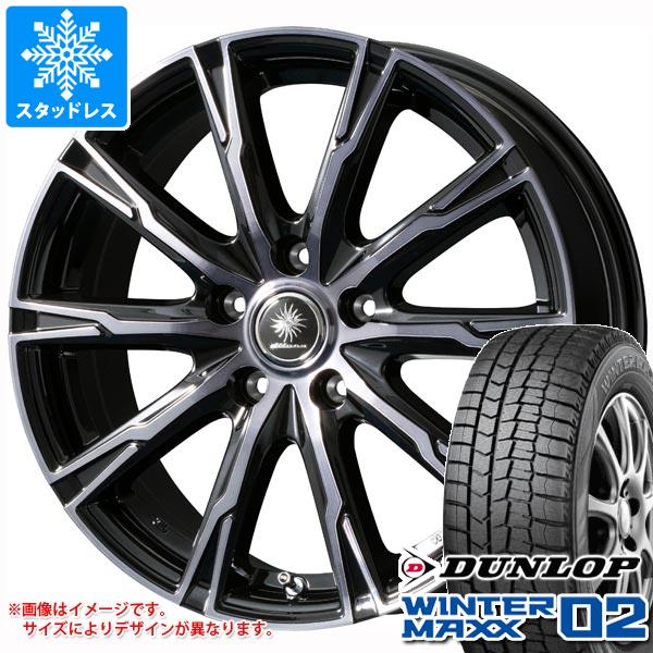 スタッドレスタイヤ ダンロップ ウインターマックス02 WM02 185/70R14 88Q ＆ ディルーチェ DX10 5.5-14 タイヤホイール4本セット185/70-14 DUNLOP WINTER MAXX 02 WM02