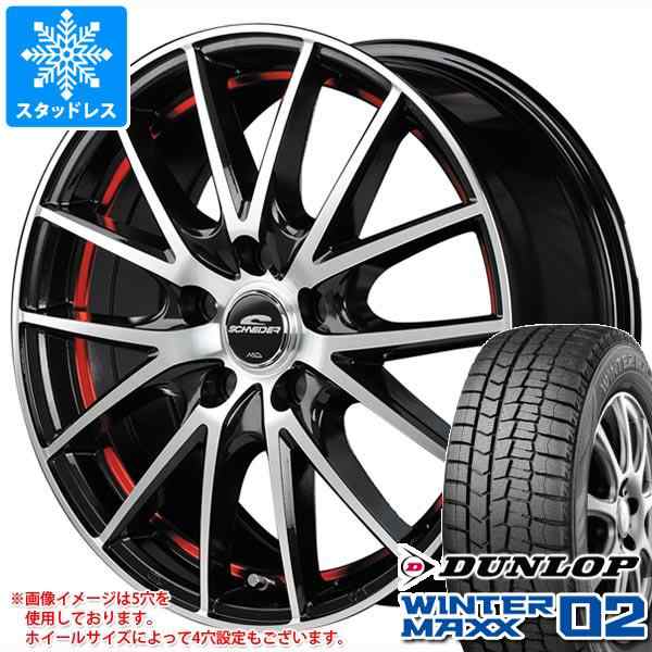 スタッドレスタイヤ ダンロップ ウインターマックス02 WM02 175/60R14 79Q ＆ シュナイダー RX27 5.5-14  タイヤホイール4本セット175/60-14 DUNLOP WINTER MAXX 02 WM02｜au PAY マーケット