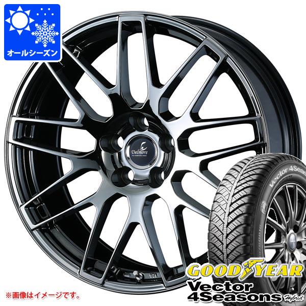 レクサス IS300h用 オールシーズンタイヤ グッドイヤー ベクター 4シーズンズ ハイブリッド 225/40R18 92H XL デルモア LC.S 8.0-18 タイヤホイール4本セット