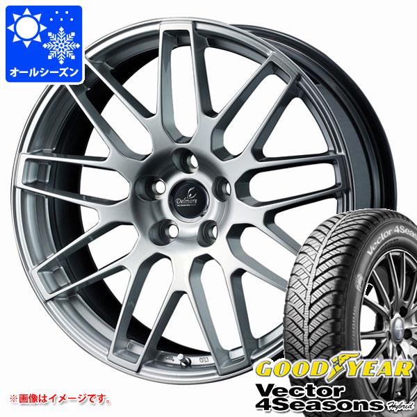 レクサス IS250用 オールシーズンタイヤ グッドイヤー ベクター 4シーズンズ ハイブリッド 225/40R18 92H XL デルモア LC.S 8.0-18 タイヤホイール4本セット