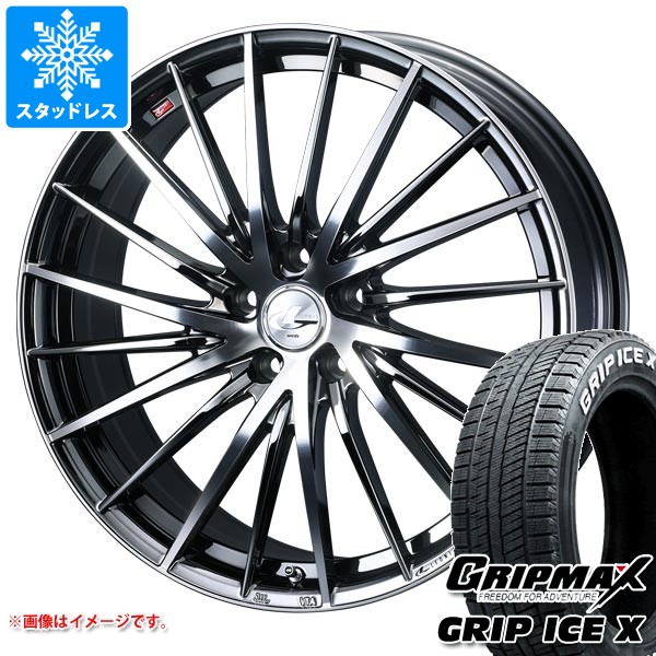 スタッドレスタイヤ グリップマックス グリップアイスエックス 225/50R18 99H XL ホワイトレター ＆ レオニス FR 8.0-18 タイヤホイール4本セット225/50-18 GRIP MAX GRIP ICE X WL