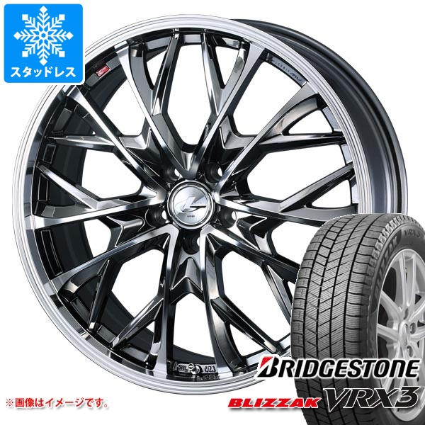 スタッドレスタイヤ ブリヂストン ブリザック VRX3 215/45R18 89Q & レオニス MV 7.0-18 タイヤホイール4本セット215/45-18 BRIDGESTONE BLIZZAK VRX3