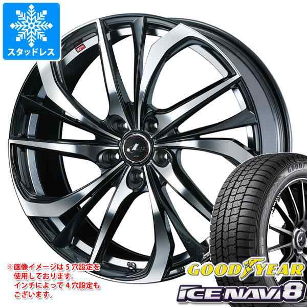 スタッドレスタイヤ グッドイヤー アイスナビ8 225/45R18 95Q XL ＆ レオニス TE 8.0-18  タイヤホイール4本セット225/45-18 GOODYEAR ICE｜au PAY マーケット