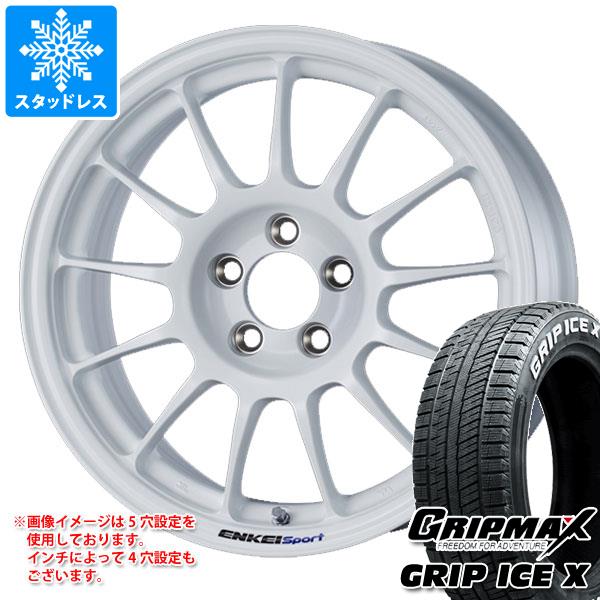 スタッドレスタイヤ グリップマックス グリップアイスエックス 195/65R16 92T ホワイトレター ＆ エンケイ スポーツ RC-T5 6.5-16 タイヤホイール4本セット195/65-16 GRIP MAX GRIP ICE X WL