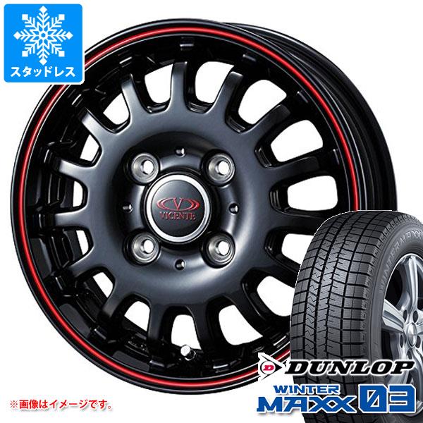エブリイワゴン DA17W用 スタッドレス ダンロップ ウインターマックス03 WM03 155/70R13 75Q ヴィセンテ04EV タイヤホイール4本セットの通販は 90,400円