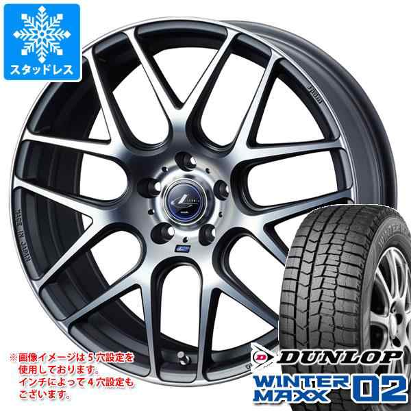 スタッドレスタイヤ ダンロップ ウインターマックス02 WM02 225/55R17 101T XL ＆ レオニス ナヴィア 06 7.0-17 タイヤホイール4本セット225/55-17 DUNLOP WINTER MAXX 02 WM02の通販は